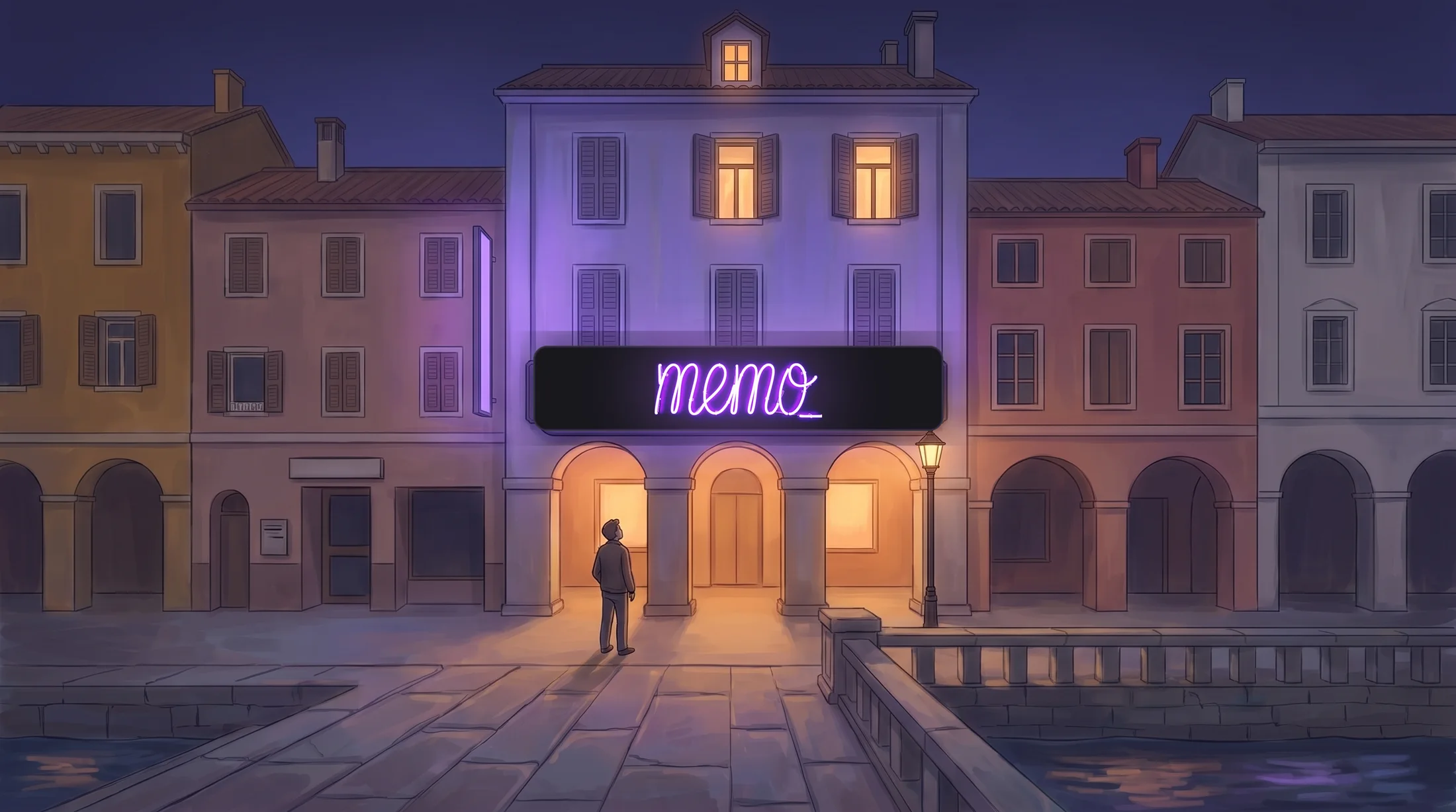 The entrance to MEMO Studio in Mondo Memento