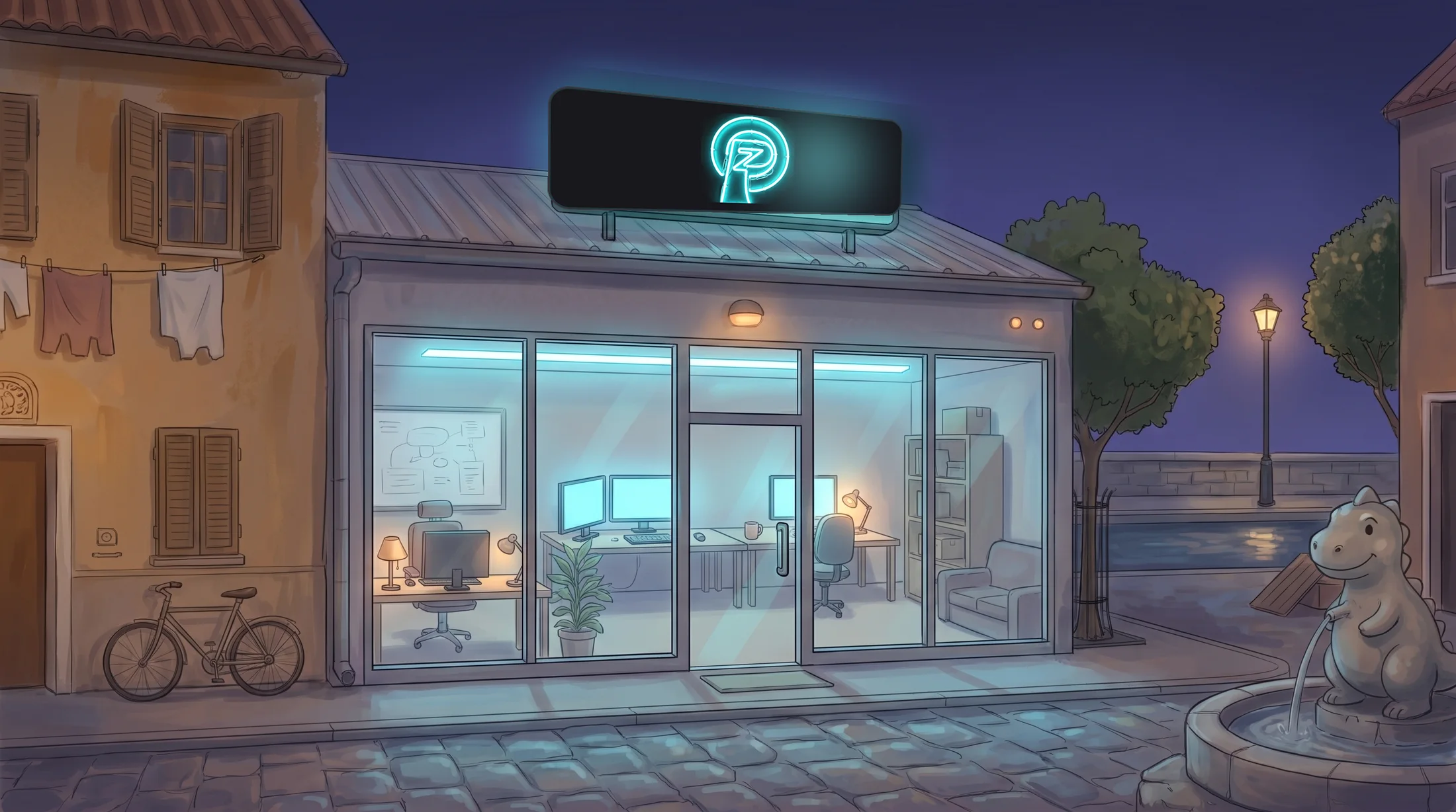 The entrance to Popzilla in Mondo Memento